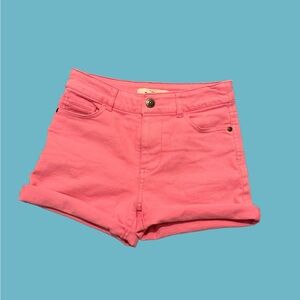 Mini Boden Bright Pink Kids Demin Shorts